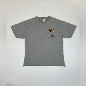 Vintage Looney Tunes Daffy Duck Embroidered Pocket T-Shirt Size Large 2000s Y2K